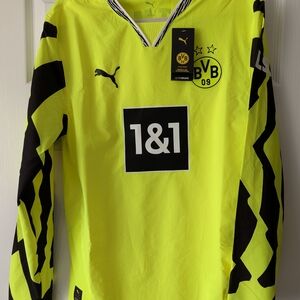 Puma Neon Yellow and Black Borussia Dortmund Crest Jersey